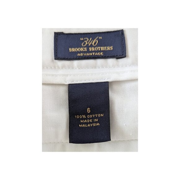 Brooks Brothers 346 Advantage White Cotton Tailored Shorts Size 6 - Picture 4 of 4